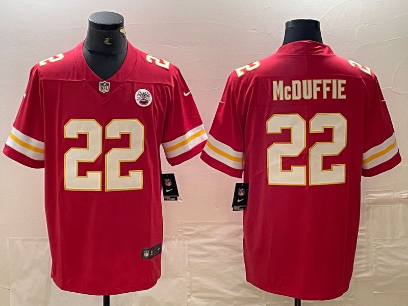 Men Kansas City Chiefs #22 Mcduffie Red 2024 Nike Vapor Untouchable Limited NFL Jersey->->NFL Jersey